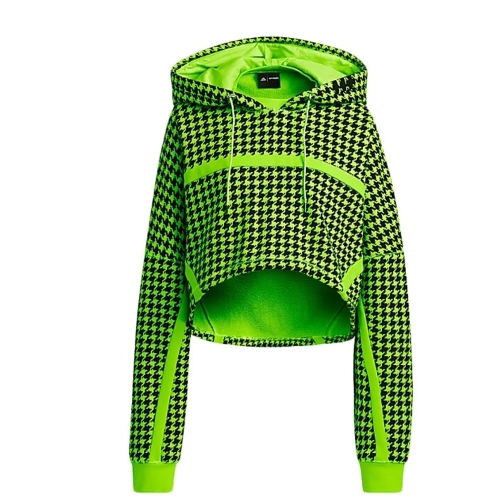 Adidas Women's Green Houndstooth Hoodie